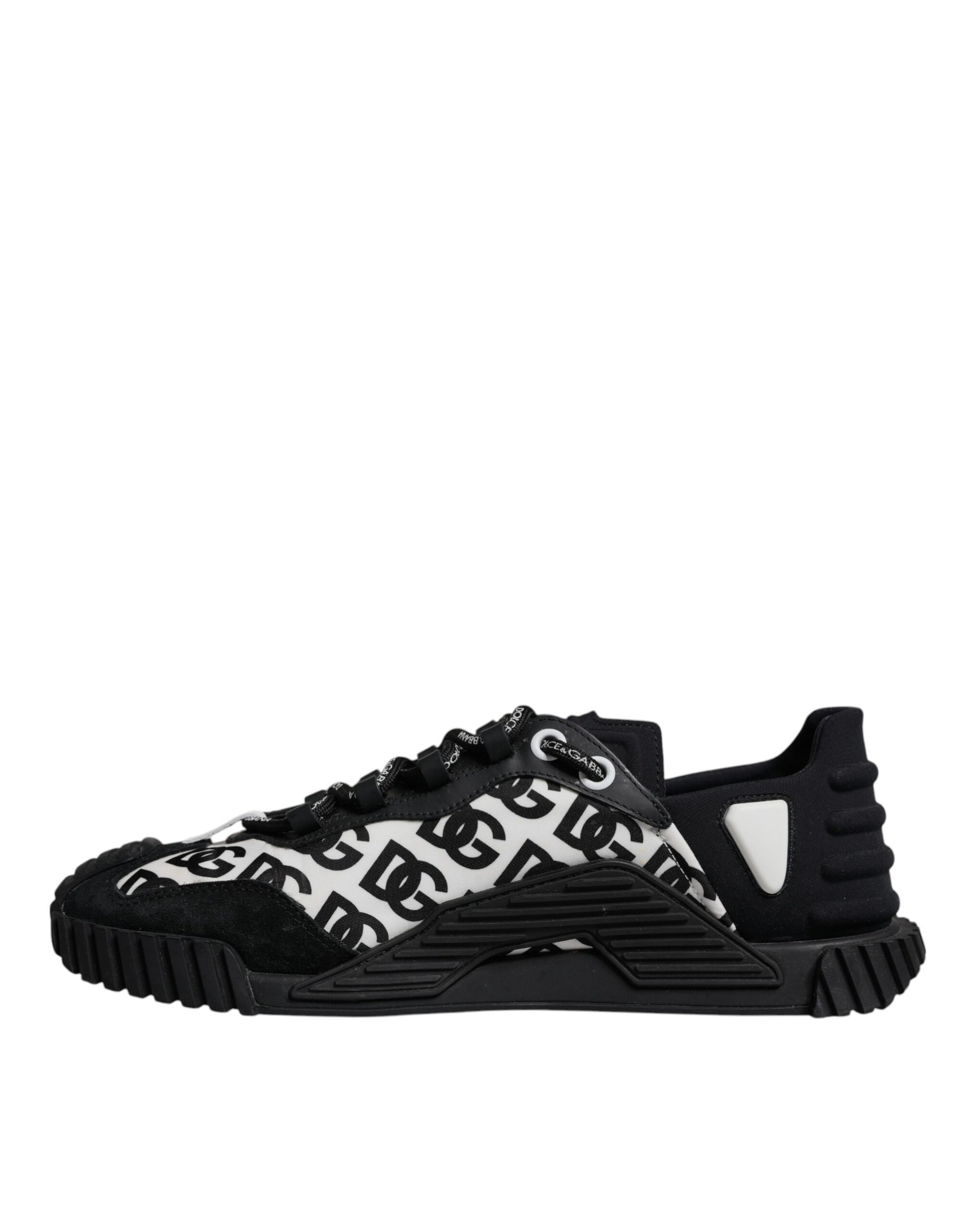 Dolce & Gabbana Black Logo Lace Up Low Top NS1 Sneakers Shoes by Dolce & Gabbana