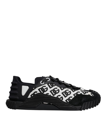 Dolce & Gabbana Black Logo Lace Up Low Top NS1 Sneakers Shoes by Dolce & Gabbana