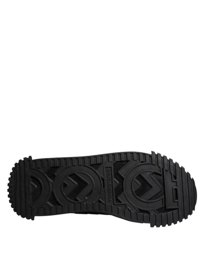 Dolce & Gabbana Black Logo Lace Up Low Top NS1 Sneakers Shoes by Dolce & Gabbana