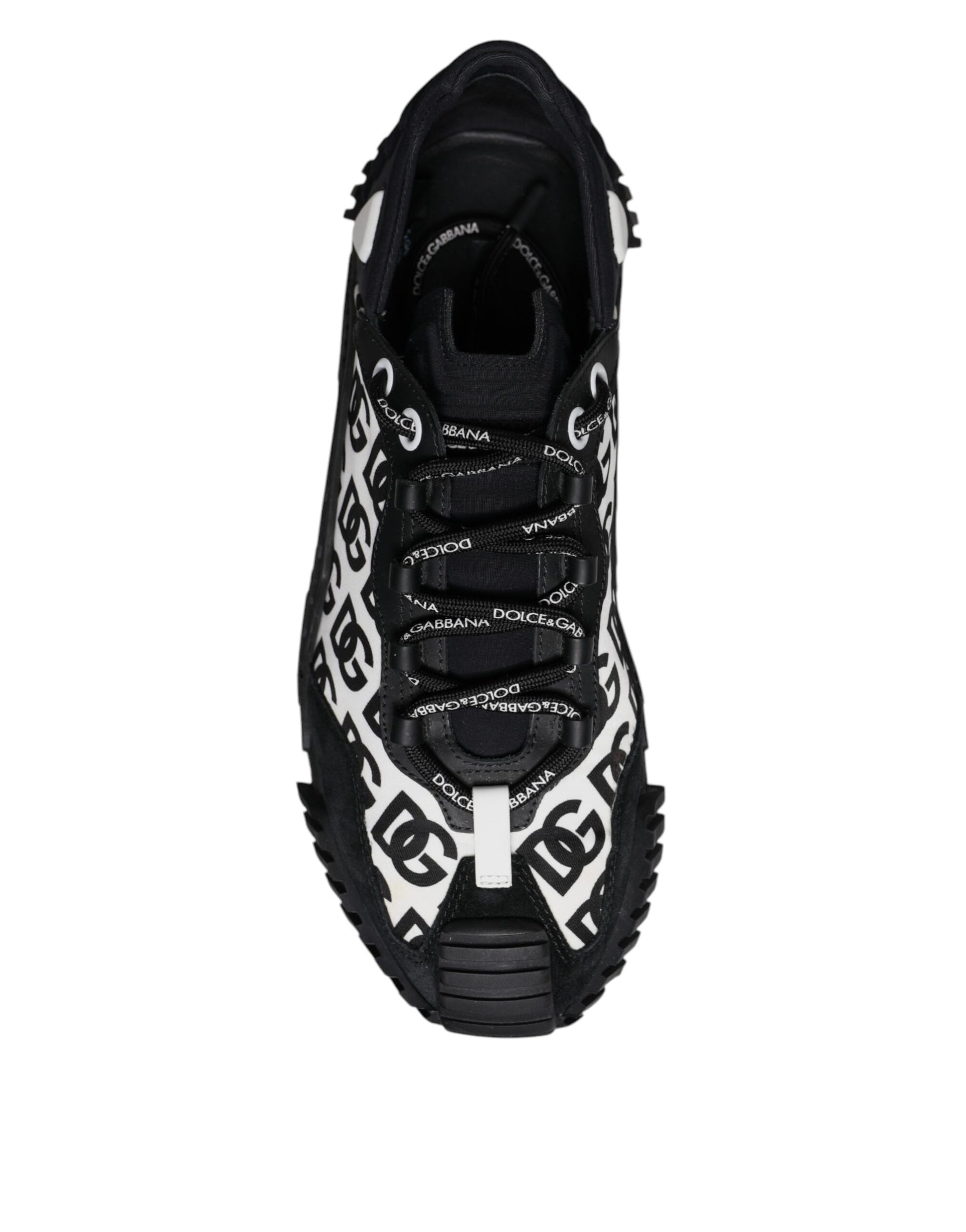 Dolce & Gabbana Black Logo Lace Up Low Top NS1 Sneakers Shoes by Dolce & Gabbana
