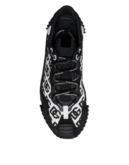 Dolce & Gabbana Black Logo Lace Up Low Top NS1 Sneakers Shoes by Dolce & Gabbana