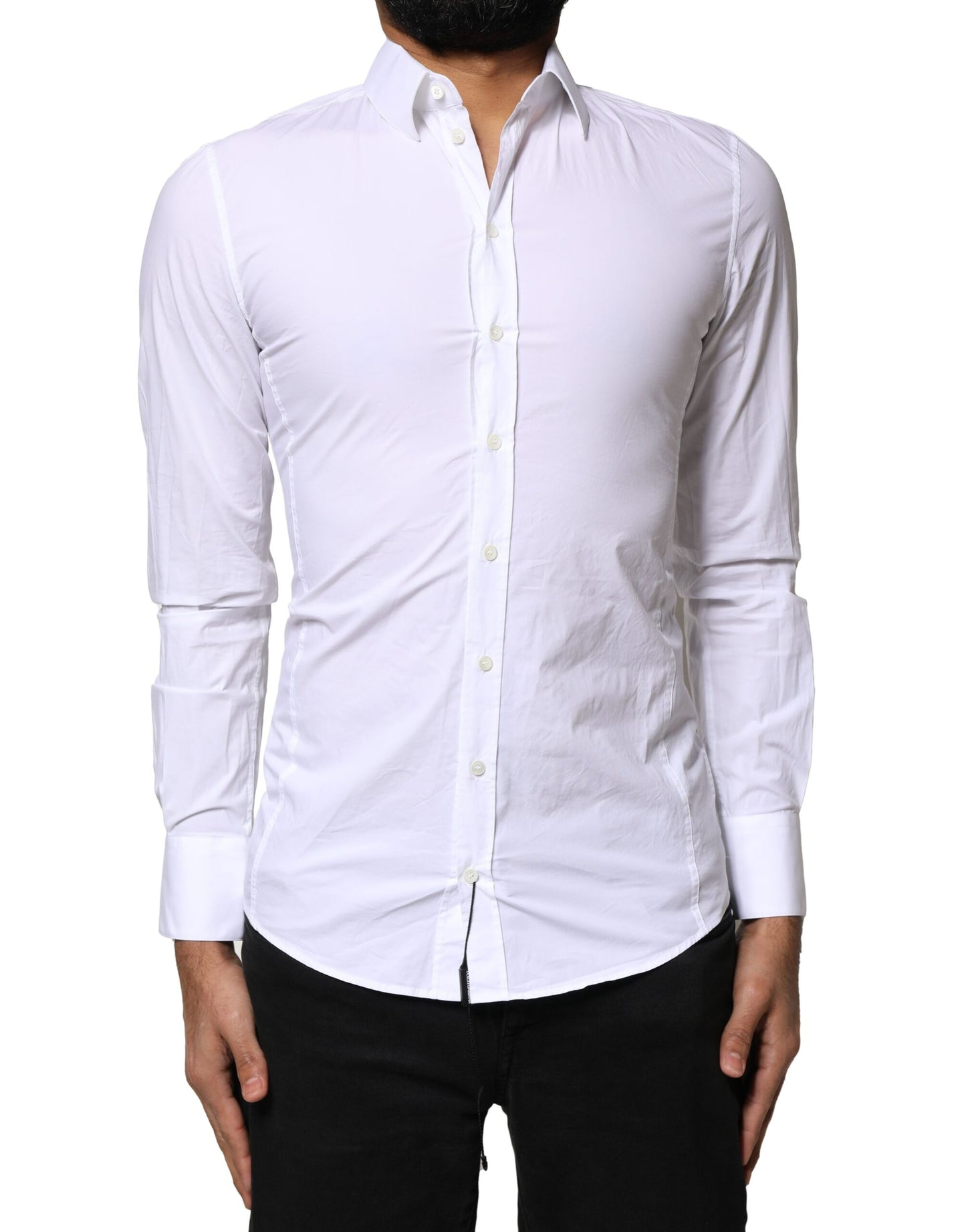 Dolce & Gabbana White SICILIA Cotton Formal Men Dress Shirt by Dolce & Gabbana