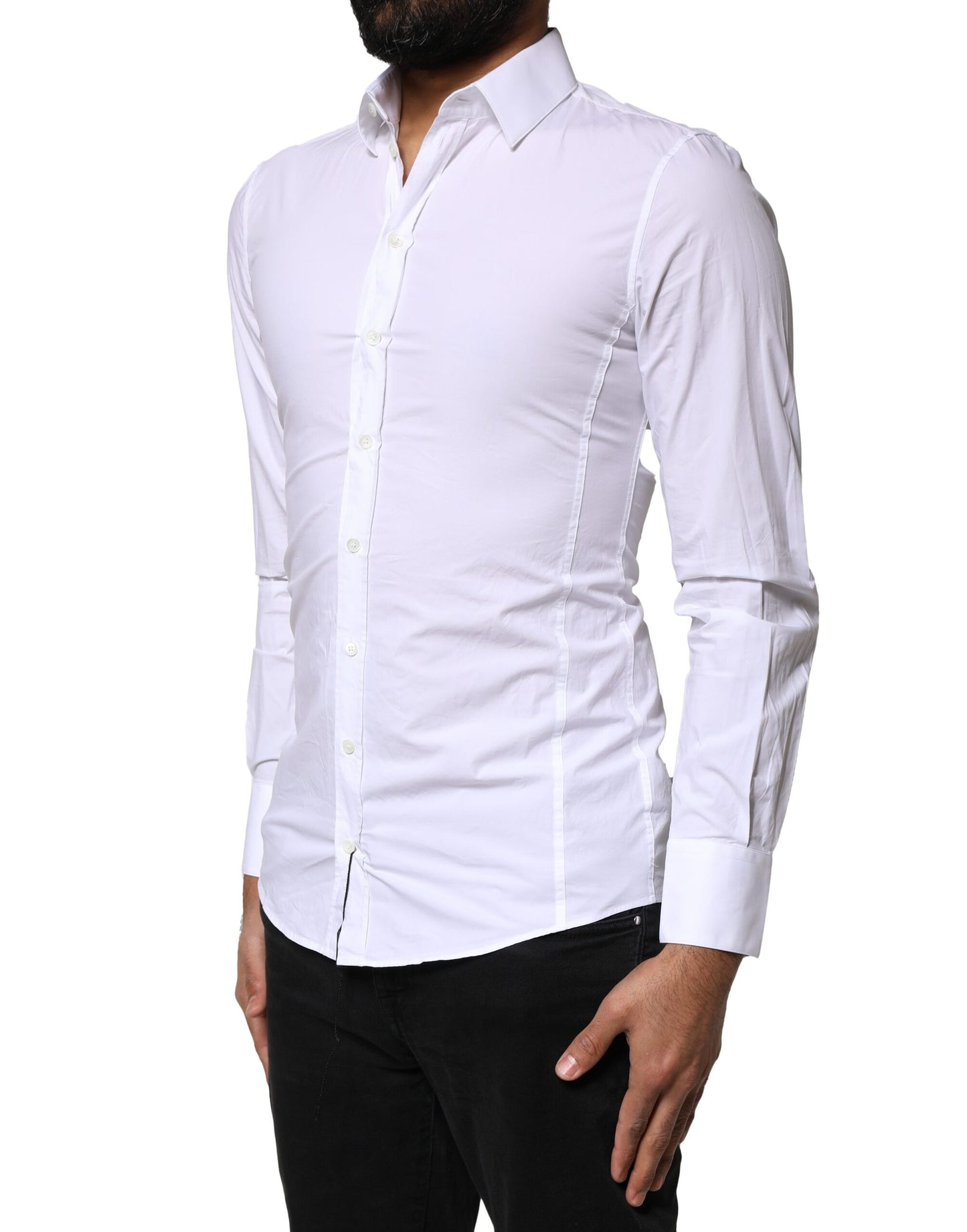Dolce & Gabbana White SICILIA Cotton Formal Men Dress Shirt by Dolce & Gabbana