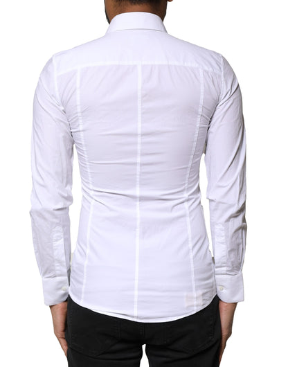 Dolce & Gabbana White SICILIA Cotton Formal Men Dress Shirt by Dolce & Gabbana