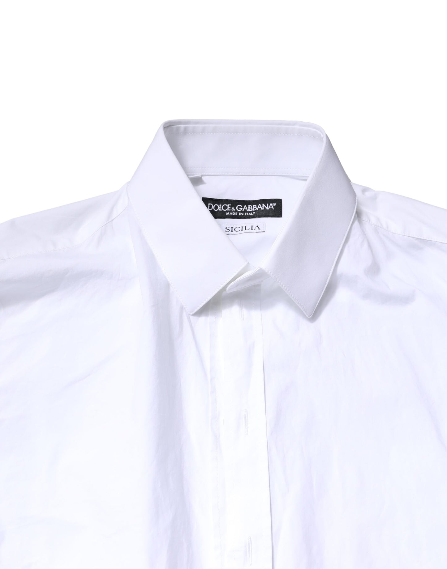 Dolce & Gabbana White SICILIA Cotton Formal Men Dress Shirt by Dolce & Gabbana
