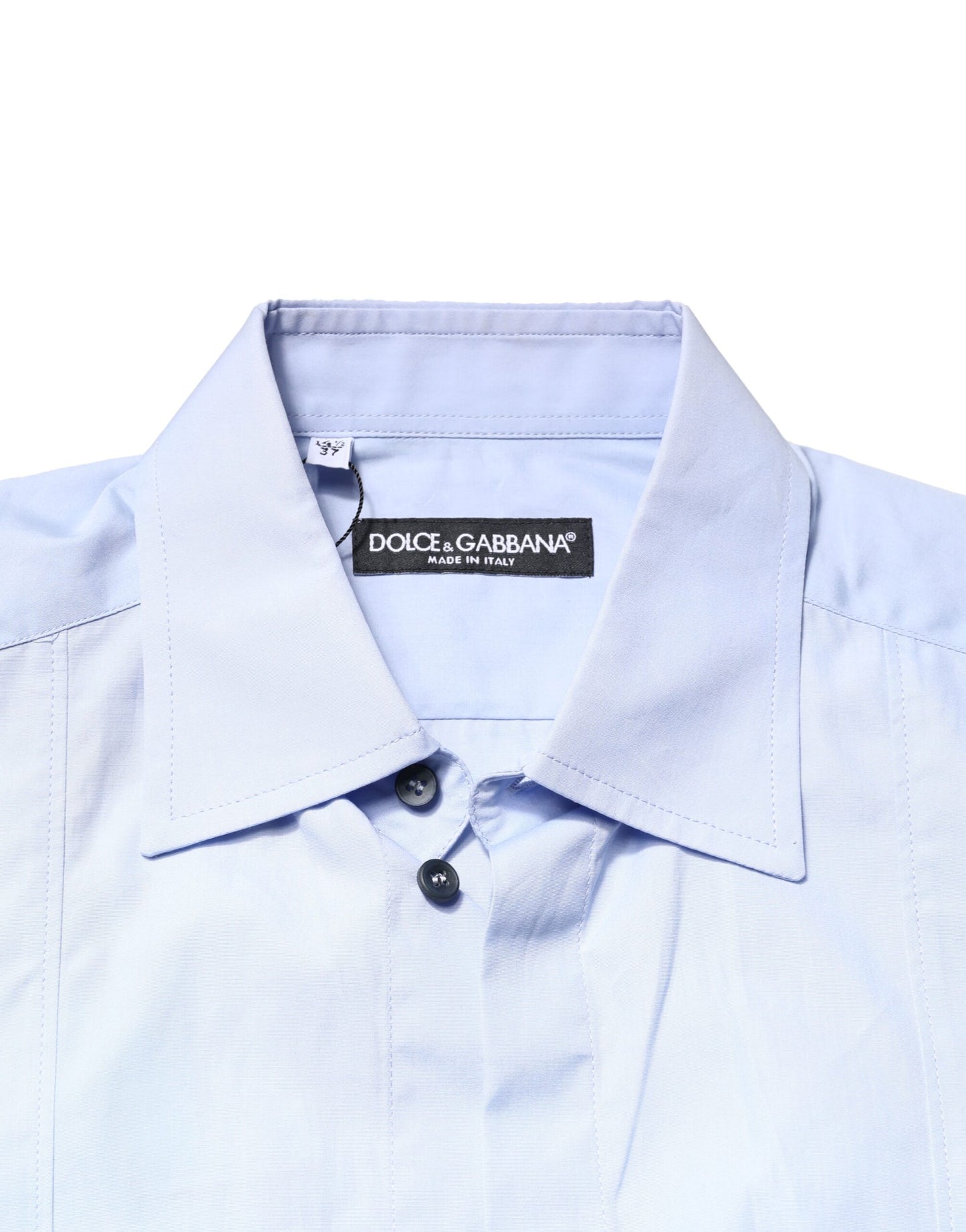 Dolce & Gabbana Light Blue Cotton Long Sleeves Dress Shirt by Dolce & Gabbana