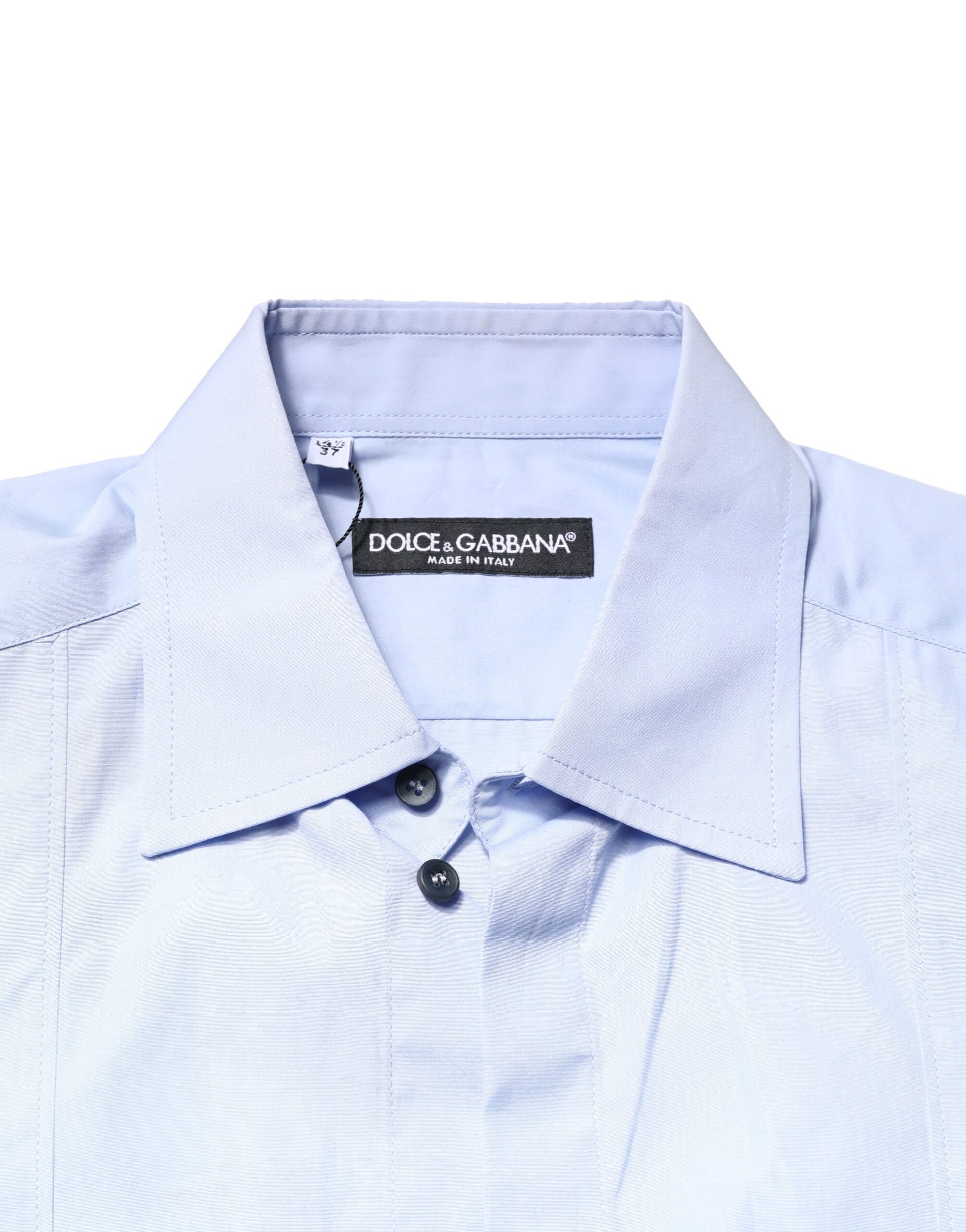 Dolce & Gabbana Light Blue Cotton Long Sleeves Dress Shirt by Dolce & Gabbana