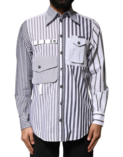Dolce & Gabbana Multicolor Striped Button Down Casual Shirt by Dolce & Gabbana