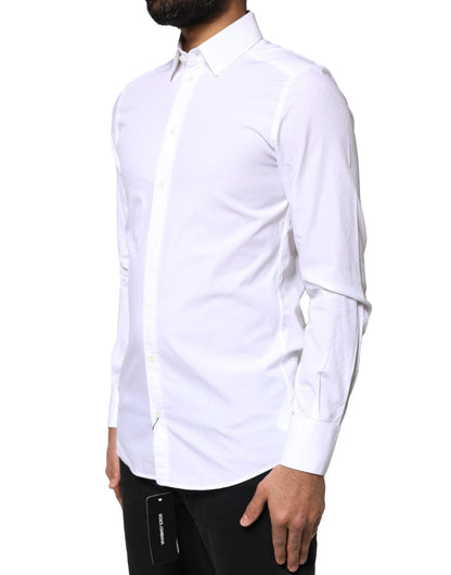 Dolce & Gabbana White Cotton MARTINI Formal Men Dress Shirt by Dolce & Gabbana