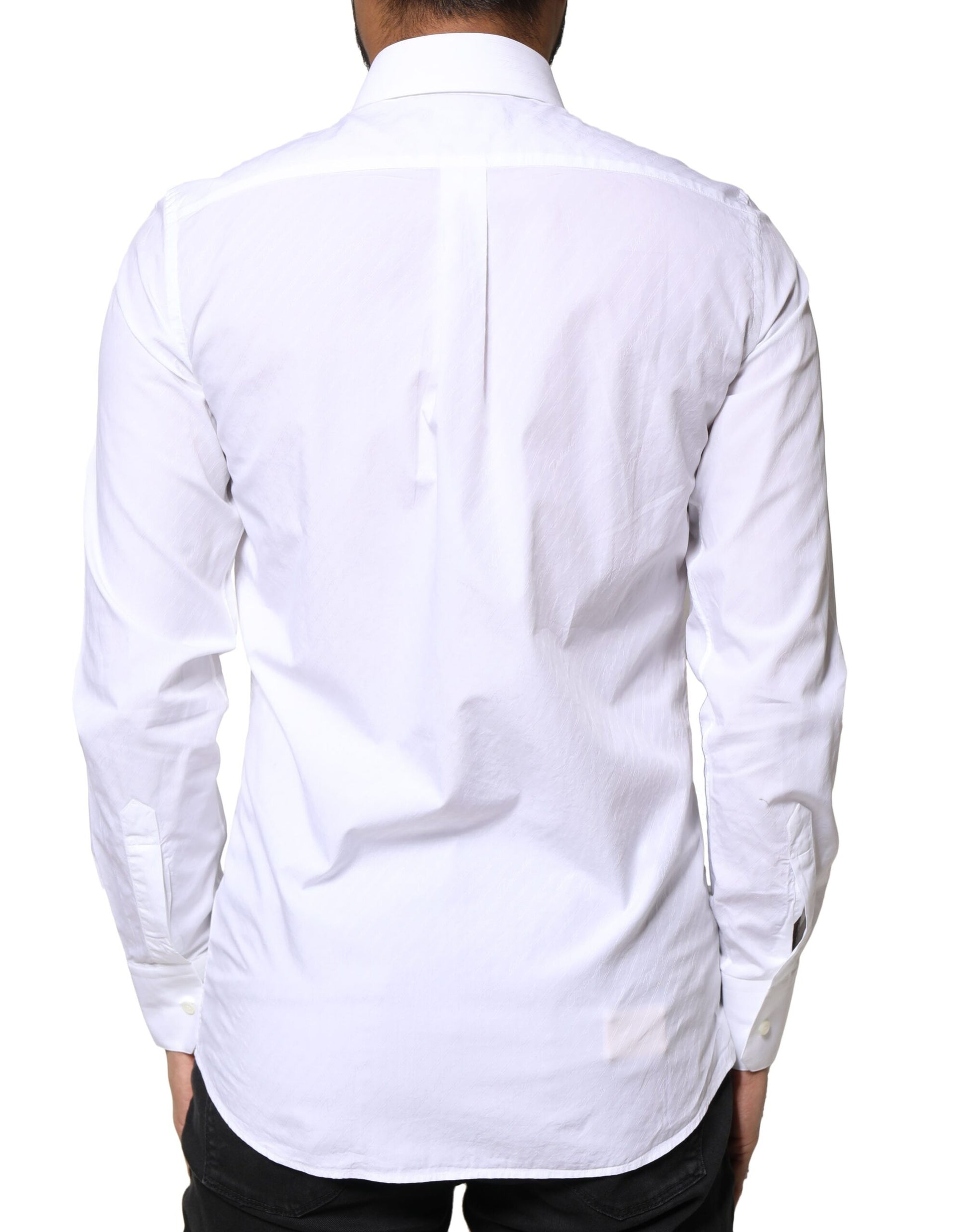 Dolce & Gabbana White Cotton MARTINI Formal Men Dress Shirt by Dolce & Gabbana