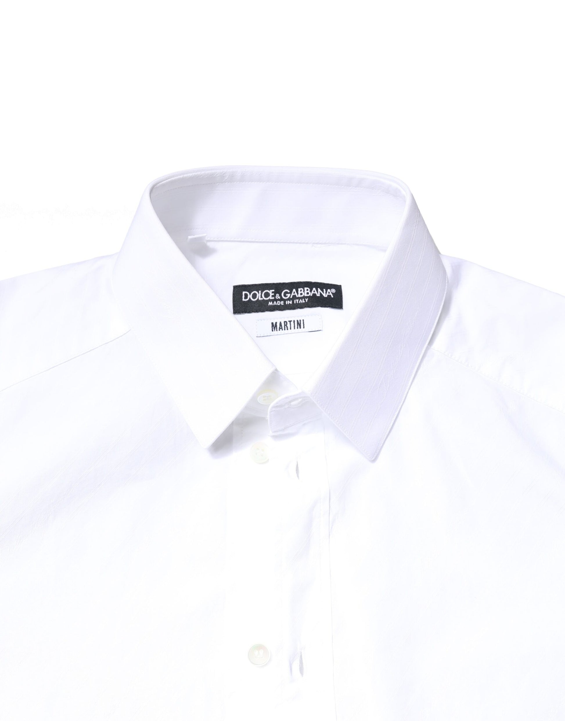 Dolce & Gabbana White Cotton MARTINI Formal Men Dress Shirt by Dolce & Gabbana