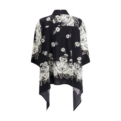 PAROSH Asymmetric Floral print Shirt