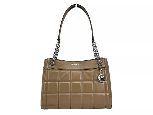 Sac fourre-tout à bandoulière Susan de taille moyenne Michael Kors, couleur bois flotté