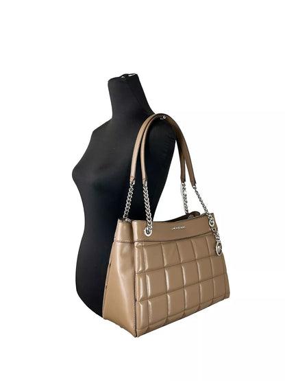 Sac fourre-tout à bandoulière Susan de taille moyenne Michael Kors, couleur bois flotté
