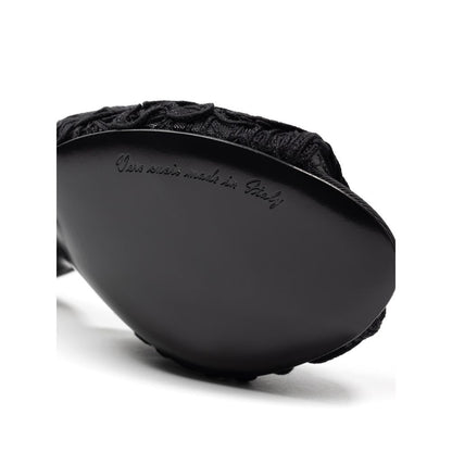 Dolce & Gabbana Black Cotton Sandal by Dolce & Gabbana