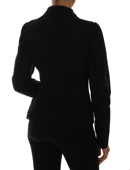 Blazer en nylon vert foncé semi-transparent Dolce &amp; Gabbana