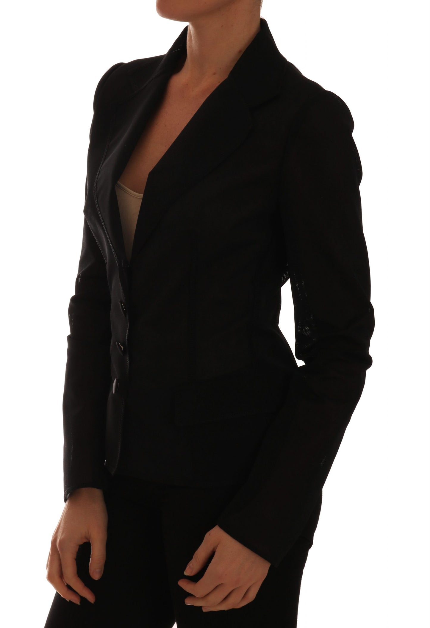 Blazer en nylon vert foncé semi-transparent Dolce &amp; Gabbana