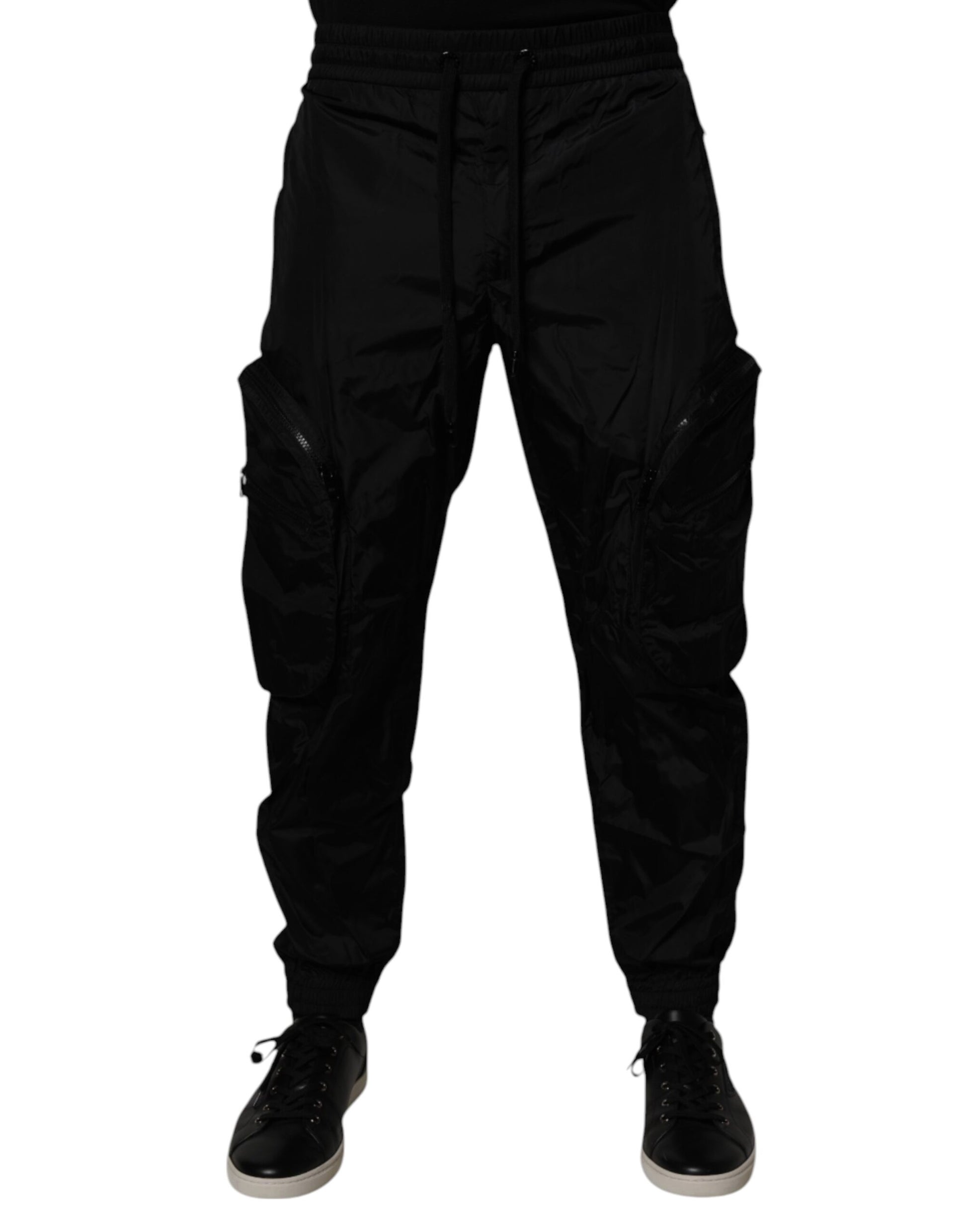 Dolce & Gabbana Black Nylon Cargo Jogger Men Sweatpants Pants by Dolce & Gabbana