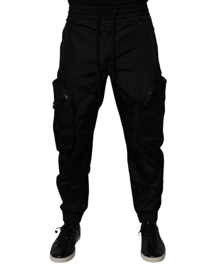 Dolce & Gabbana Black Nylon Cargo Jogger Men Sweatpants Pants by Dolce & Gabbana