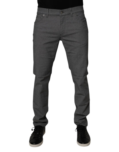 Dolce & Gabbana Gray Cotton Stretch Skinny Denim Jeans by Dolce & Gabbana