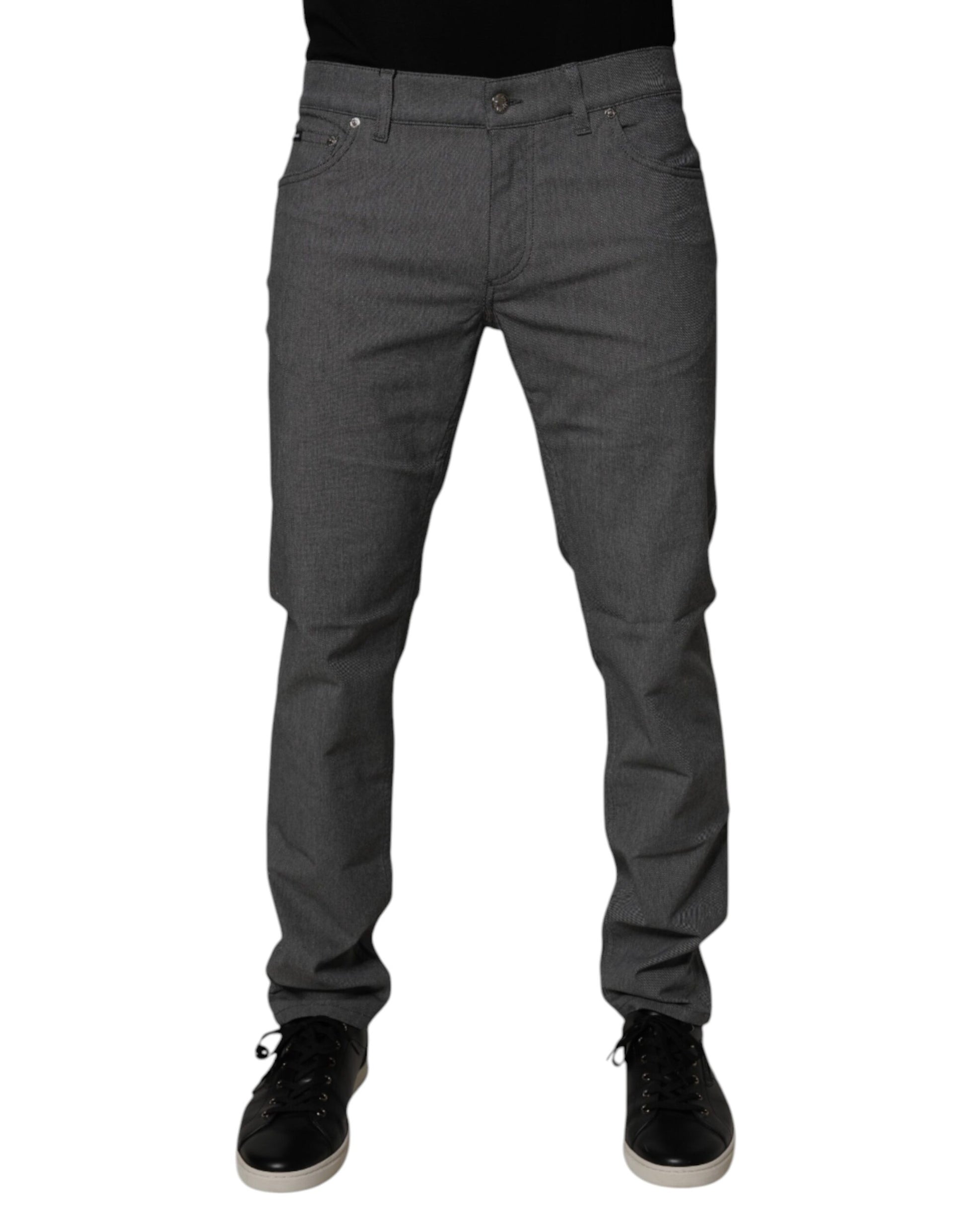 Dolce & Gabbana Gray Cotton Stretch Skinny Denim Jeans by Dolce & Gabbana