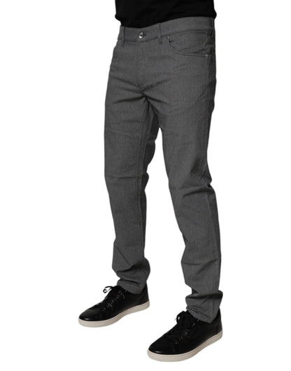Dolce & Gabbana Gray Cotton Stretch Skinny Denim Jeans by Dolce & Gabbana