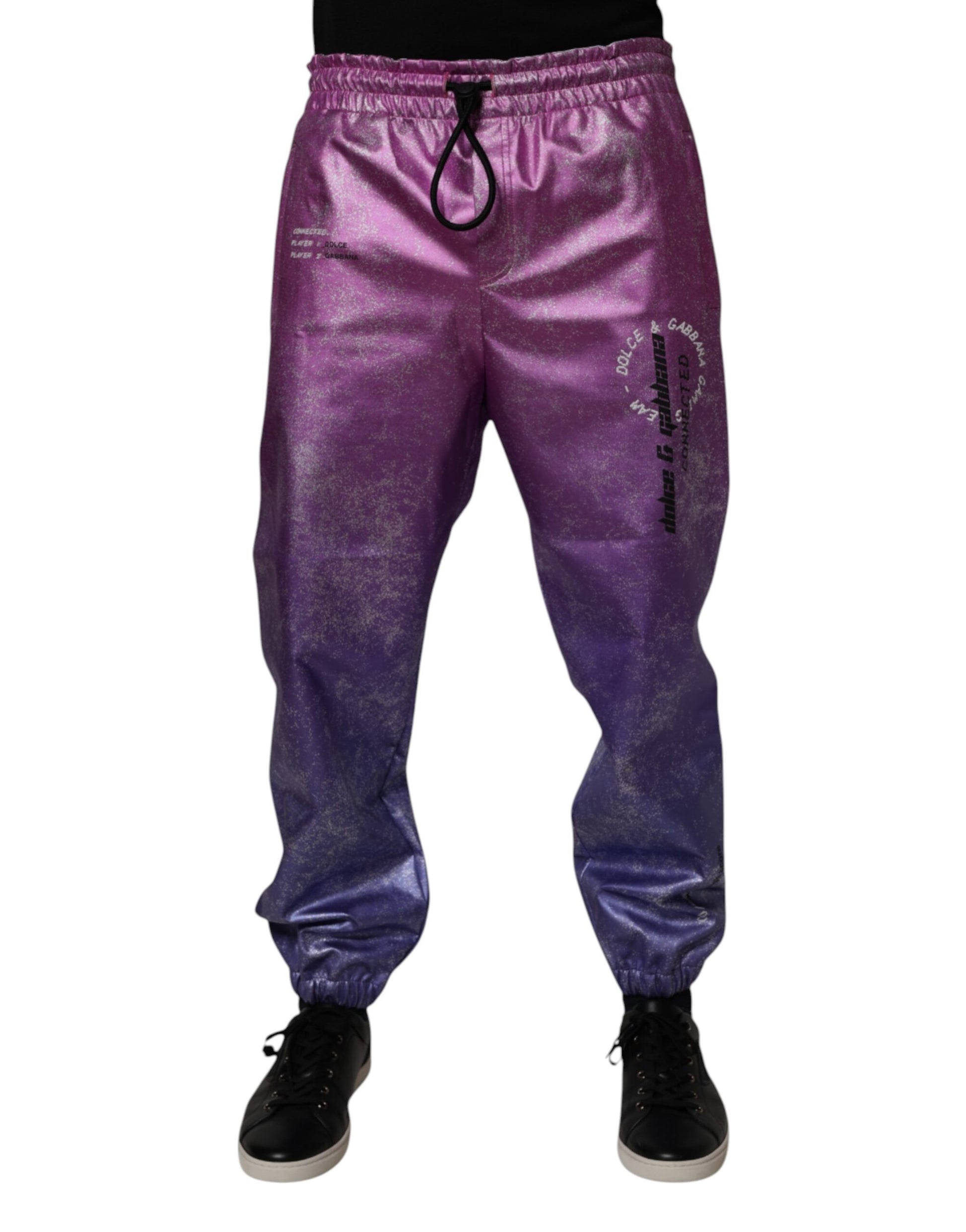 Dolce & Gabbana Pink Purple Two Tone Jogger Sweatpants Pants by Dolce & Gabbana