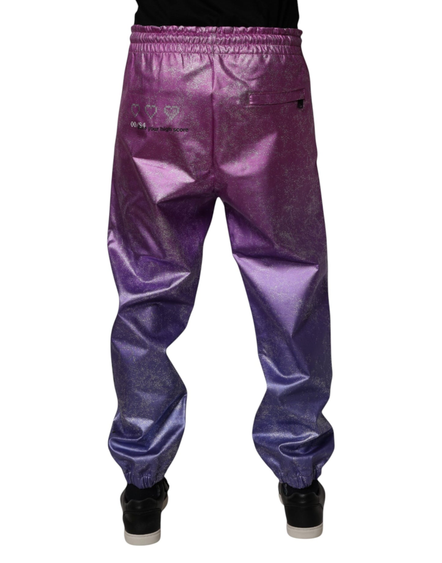 Dolce & Gabbana Pink Purple Two Tone Jogger Sweatpants Pants by Dolce & Gabbana