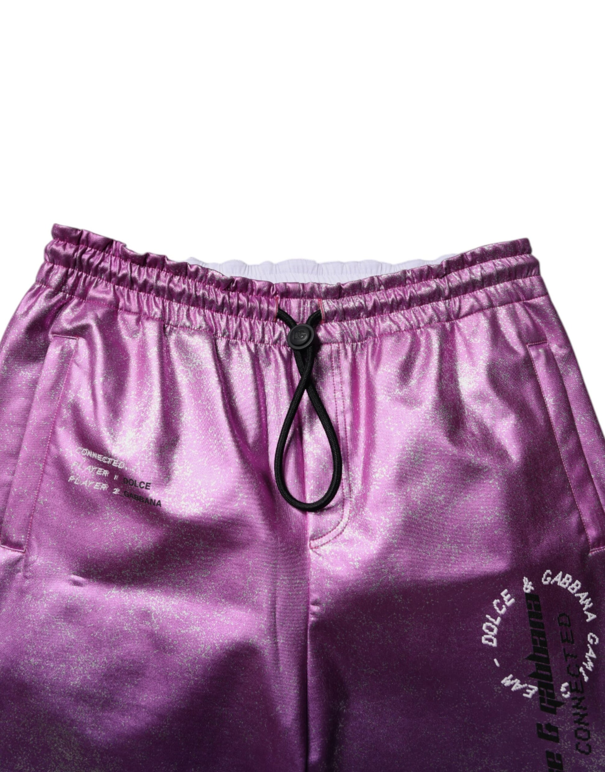 Dolce & Gabbana Pink Purple Two Tone Jogger Sweatpants Pants by Dolce & Gabbana