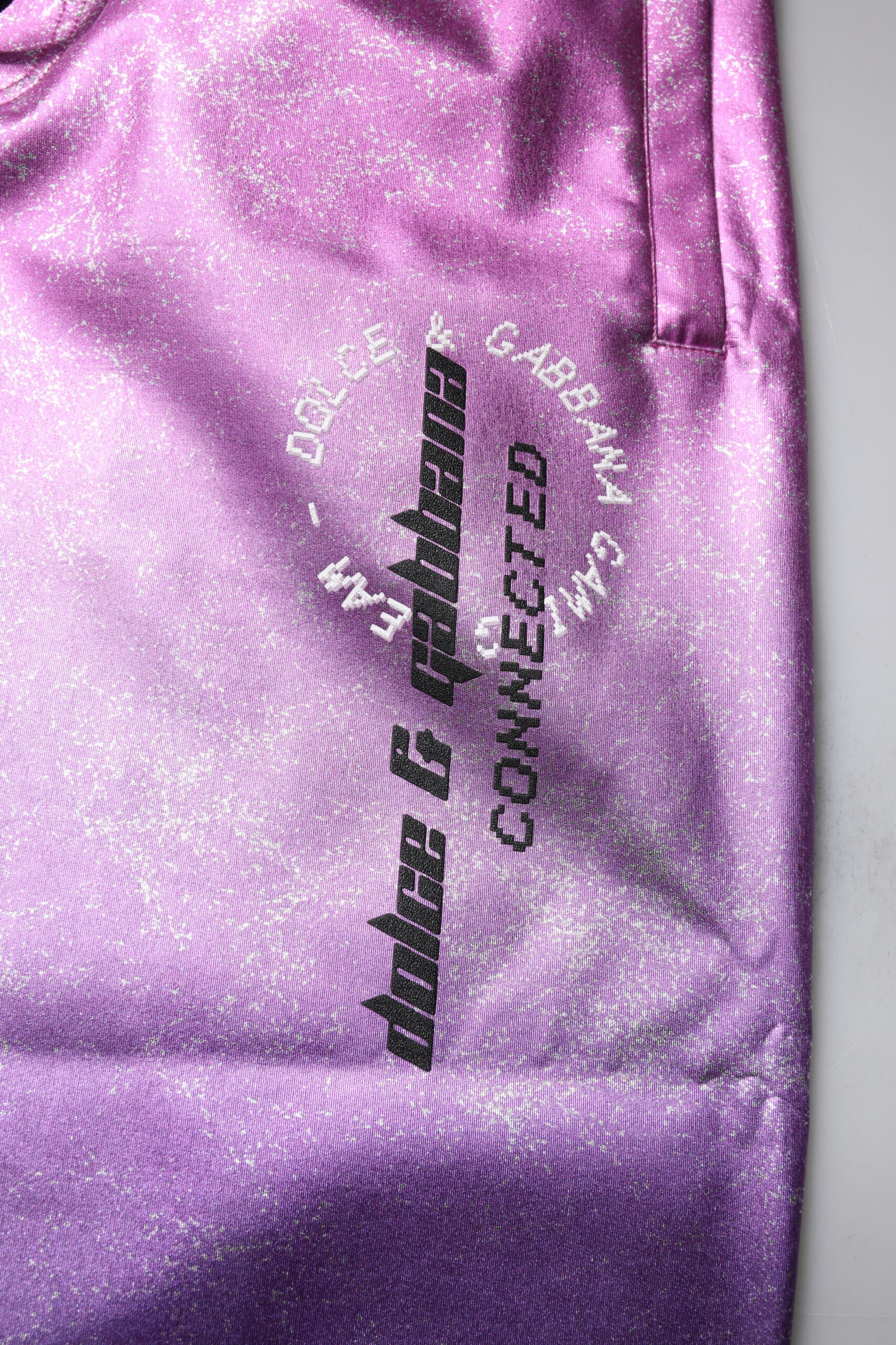 Dolce & Gabbana Pink Purple Two Tone Jogger Sweatpants Pants by Dolce & Gabbana
