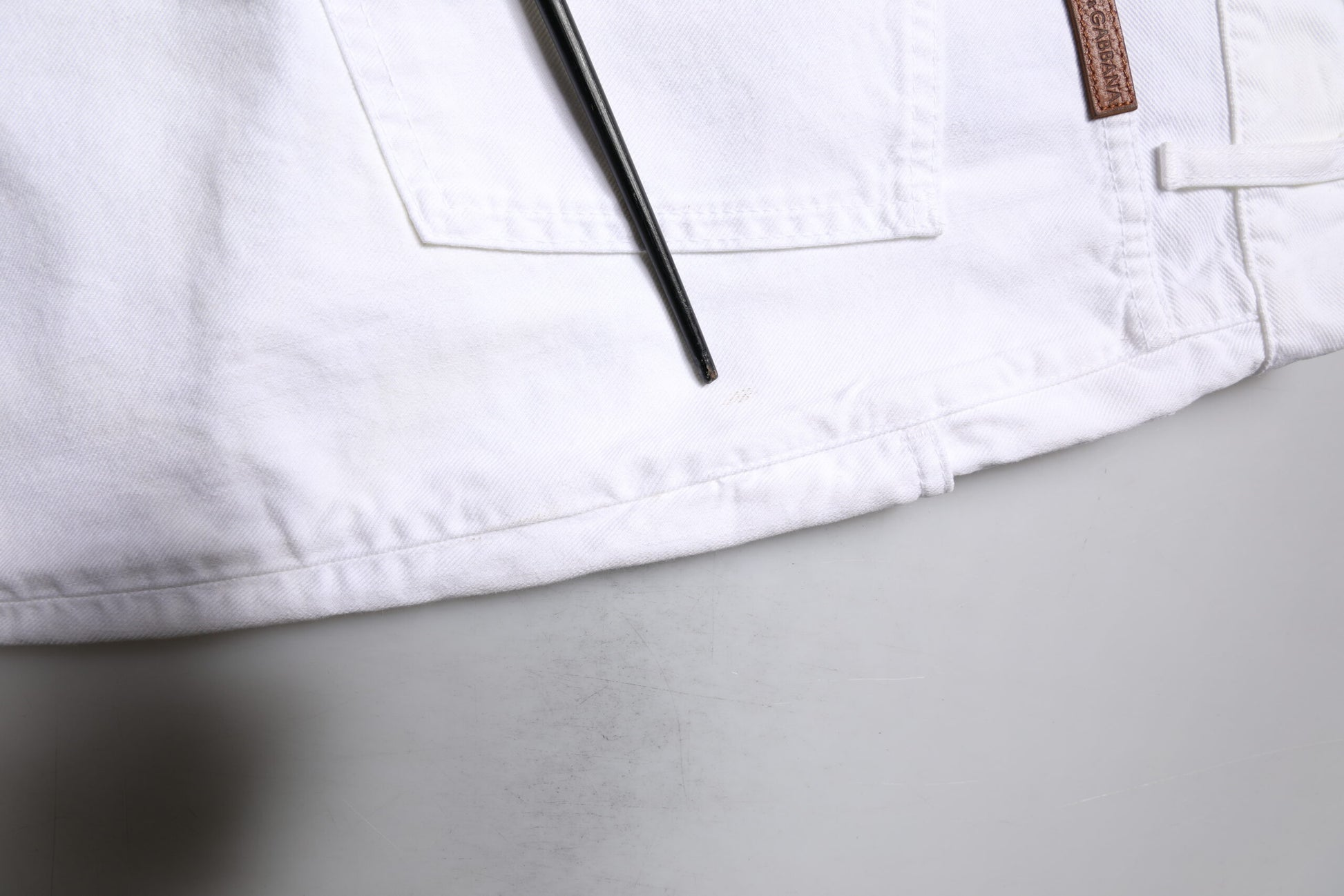 Dolce & Gabbana White Cotton Straight Men Denim Jeans by Dolce & Gabbana