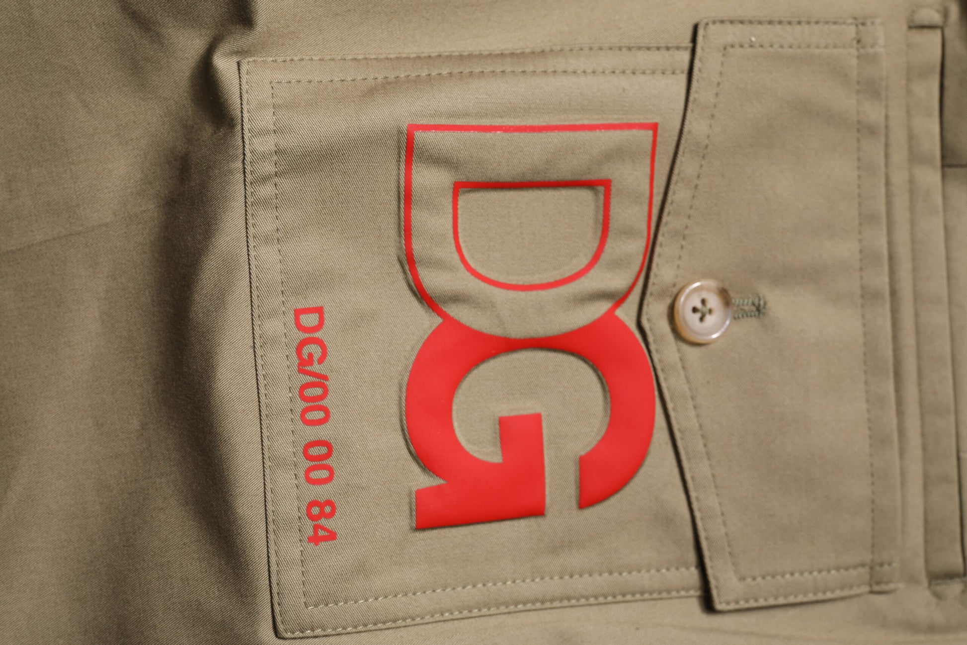 Dolce & Gabbana Dark Khaki Cotton Tapered Pants by Dolce & Gabbana