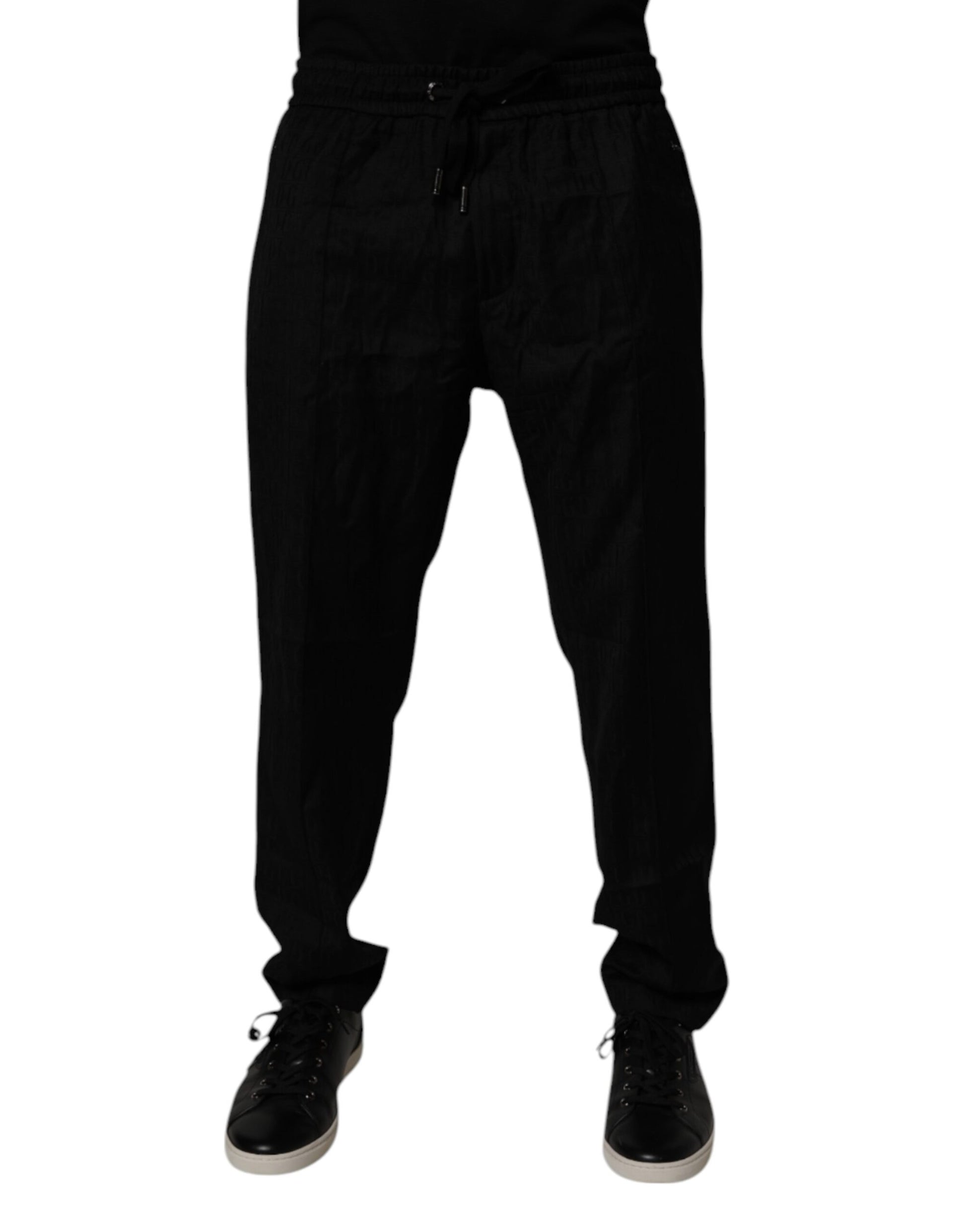 Dolce & Gabbana Black Wool Jogger Sweatpants Pants by Dolce & Gabbana