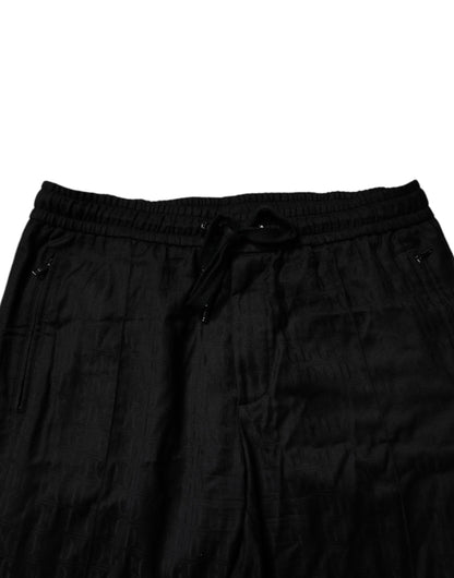 Dolce & Gabbana Black Wool Jogger Sweatpants Pants by Dolce & Gabbana