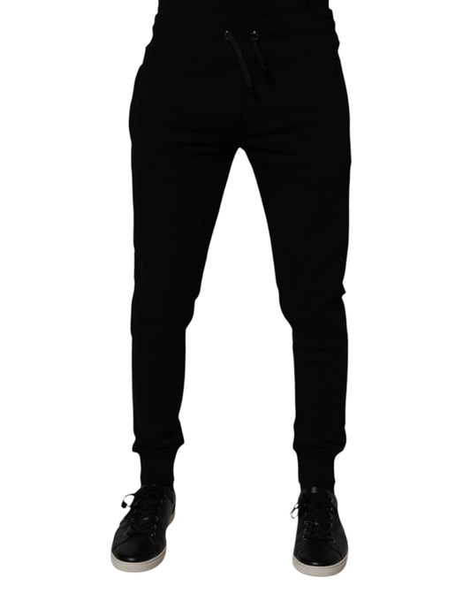 Dolce & Gabbana Black Cotton Jogger Sweatpants Pants by Dolce & Gabbana