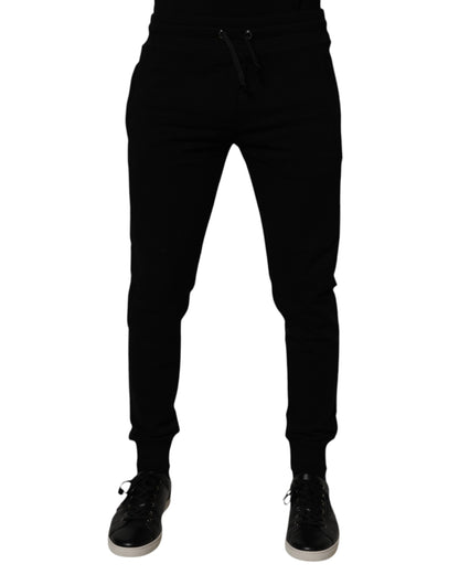Dolce & Gabbana Black Cotton Jogger Sweatpants Pants by Dolce & Gabbana