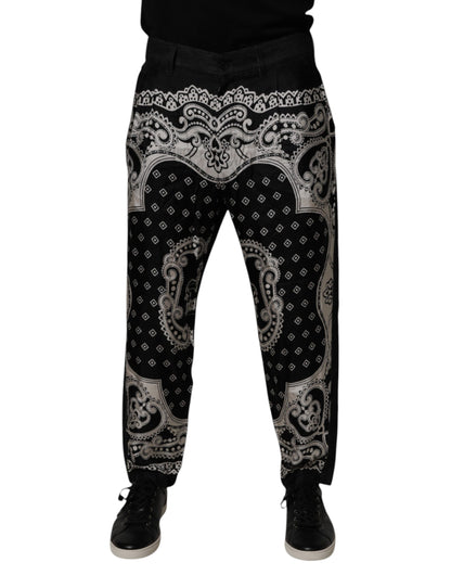 Dolce & Gabbana Black Bandana Cotton Skinny Denim Jeans by Dolce & Gabbana