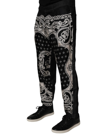 Dolce & Gabbana Black Bandana Cotton Skinny Denim Jeans by Dolce & Gabbana