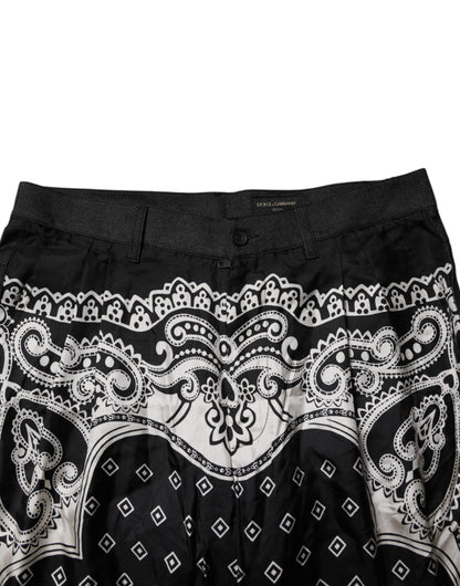 Dolce & Gabbana Black Bandana Cotton Skinny Denim Jeans by Dolce & Gabbana