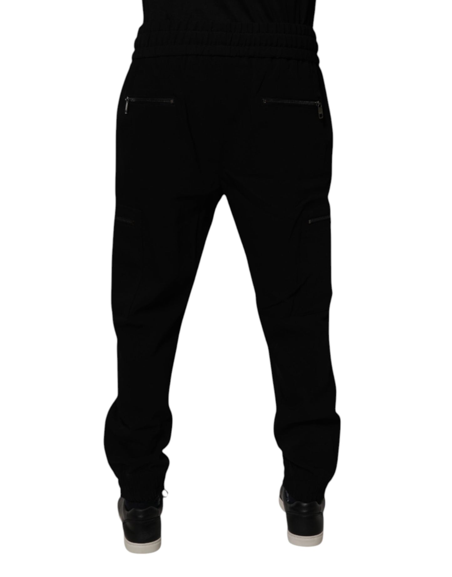 Dolce & Gabbana Black Wool Stretch Jogger Pants by Dolce & Gabbana