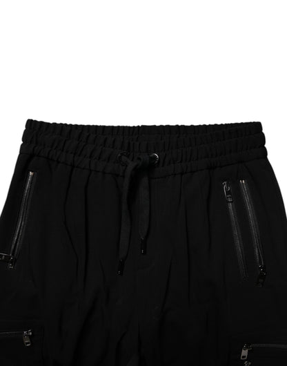 Dolce & Gabbana Black Wool Stretch Jogger Pants by Dolce & Gabbana