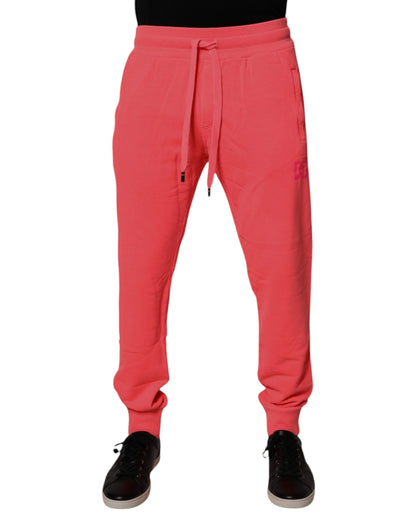 Dolce & Gabbana Neon Red Cotton Jogger Men Sweatpants Pants by Dolce & Gabbana