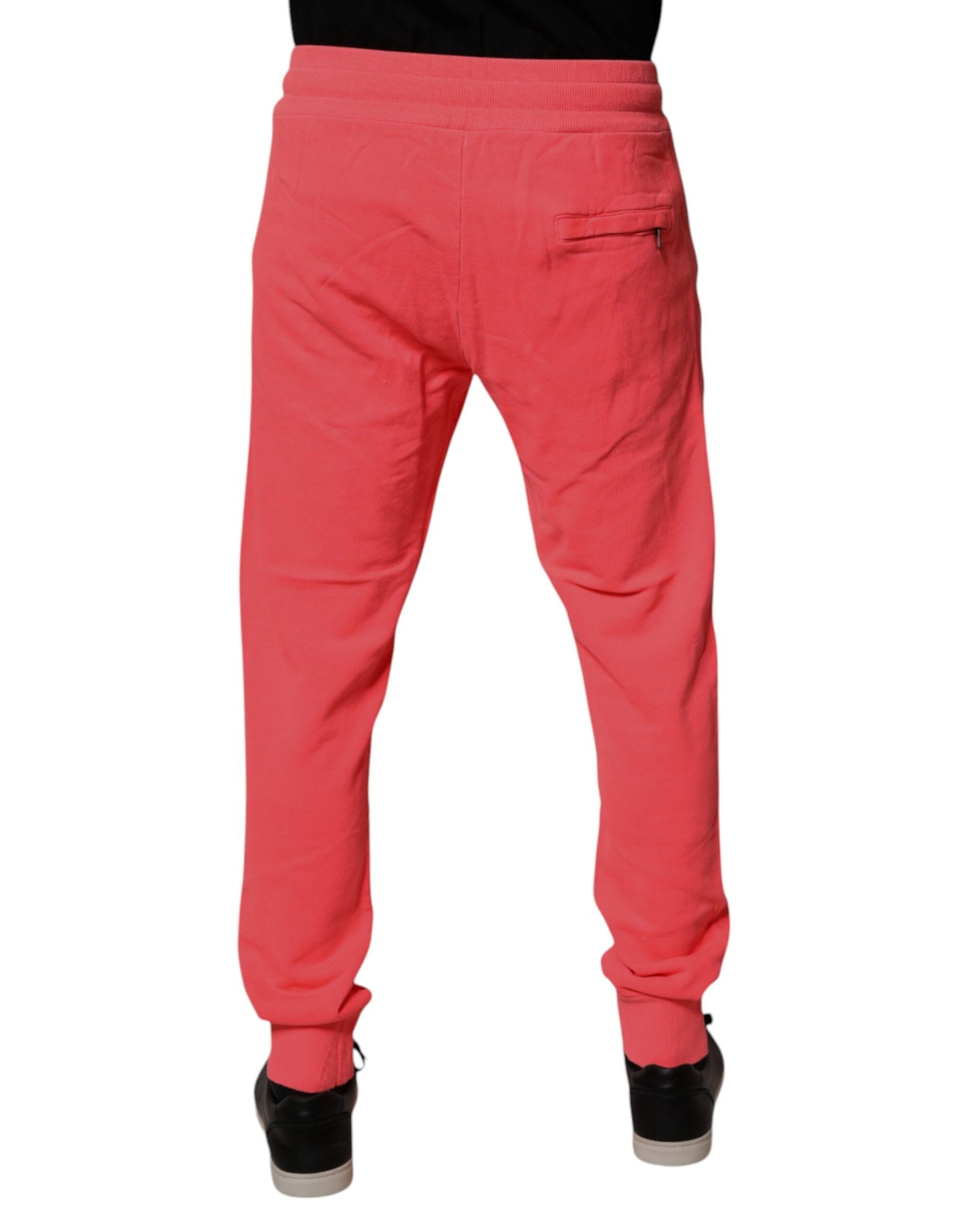 Dolce & Gabbana Neon Red Cotton Jogger Men Sweatpants Pants by Dolce & Gabbana