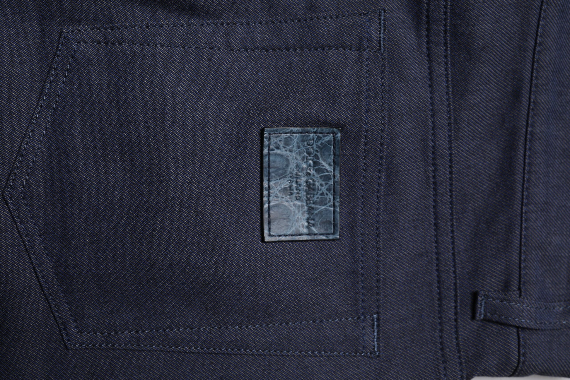 Dolce & Gabbana Dark Blue Cotton Stretch Skinny Denim Jeans by Dolce & Gabbana