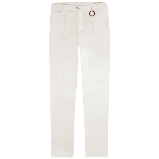 Tramarossa White Cotton Jeans & Pant by Tramarossa