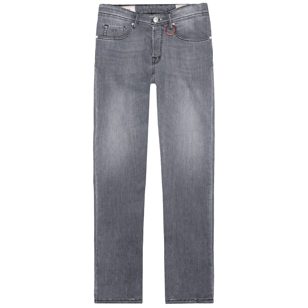 Tramarossa Gray Cotton Jeans & Pant by Tramarossa