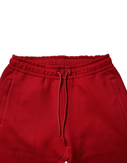 Dolce & Gabbana Red DG Logo Cotton Jogger Men Sweatpants Pants by Dolce & Gabbana
