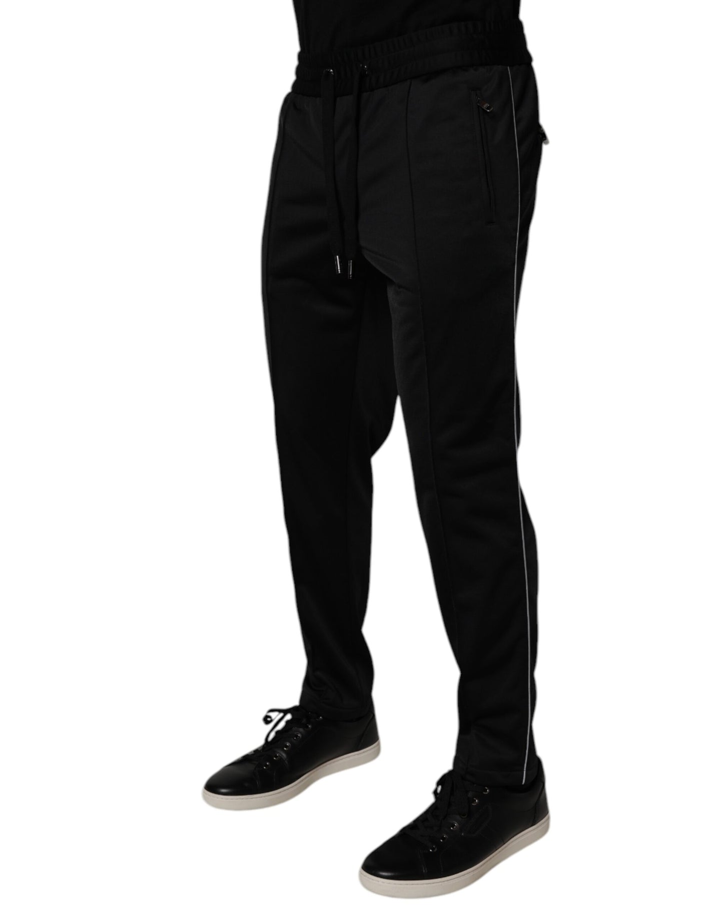 Dolce & Gabbana Black Polyester Men Jogger Sweatpants Pants by Dolce & Gabbana