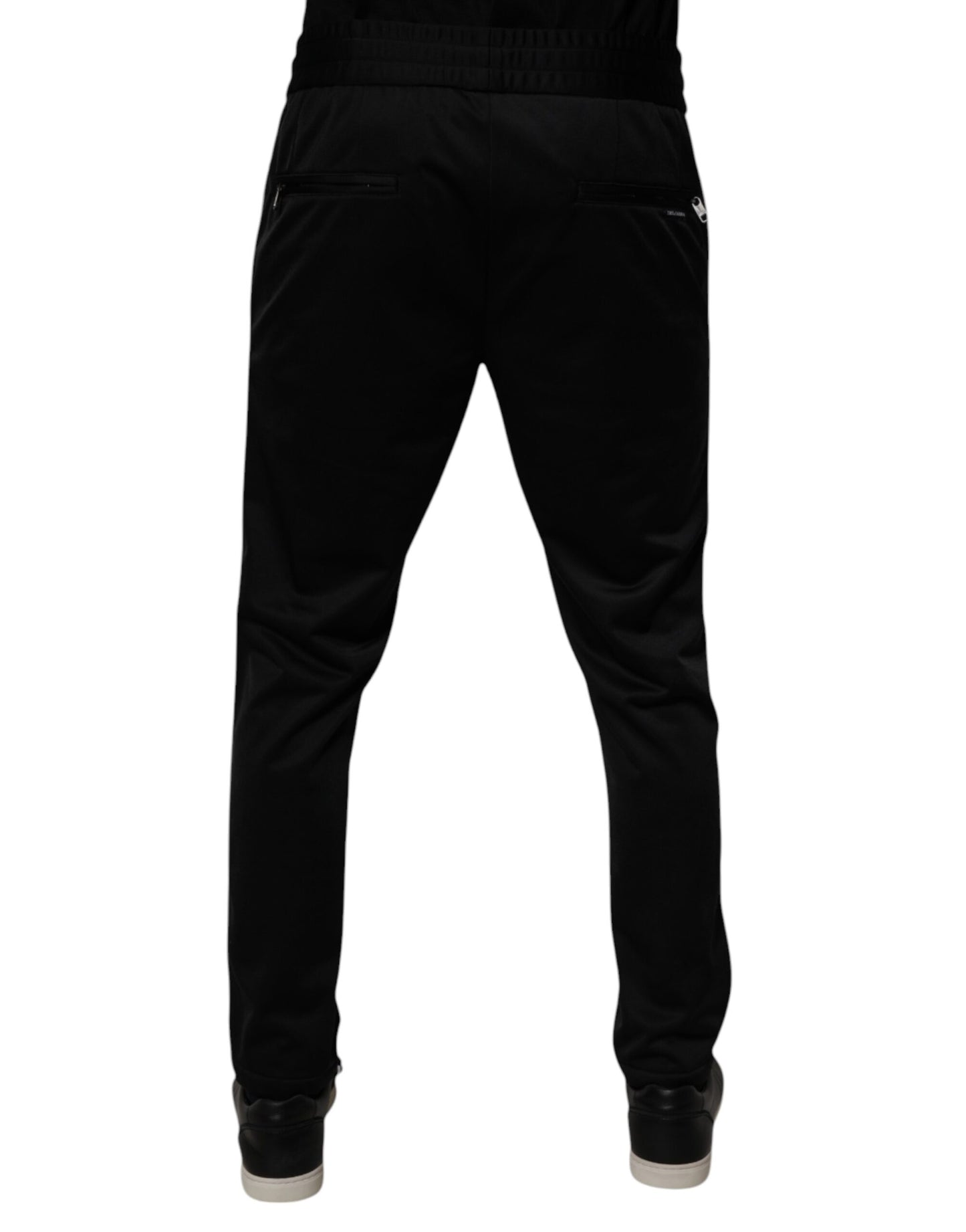 Dolce & Gabbana Black Polyester Men Jogger Sweatpants Pants by Dolce & Gabbana