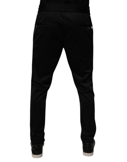 Dolce & Gabbana Black Polyester Men Jogger Sweatpants Pants by Dolce & Gabbana
